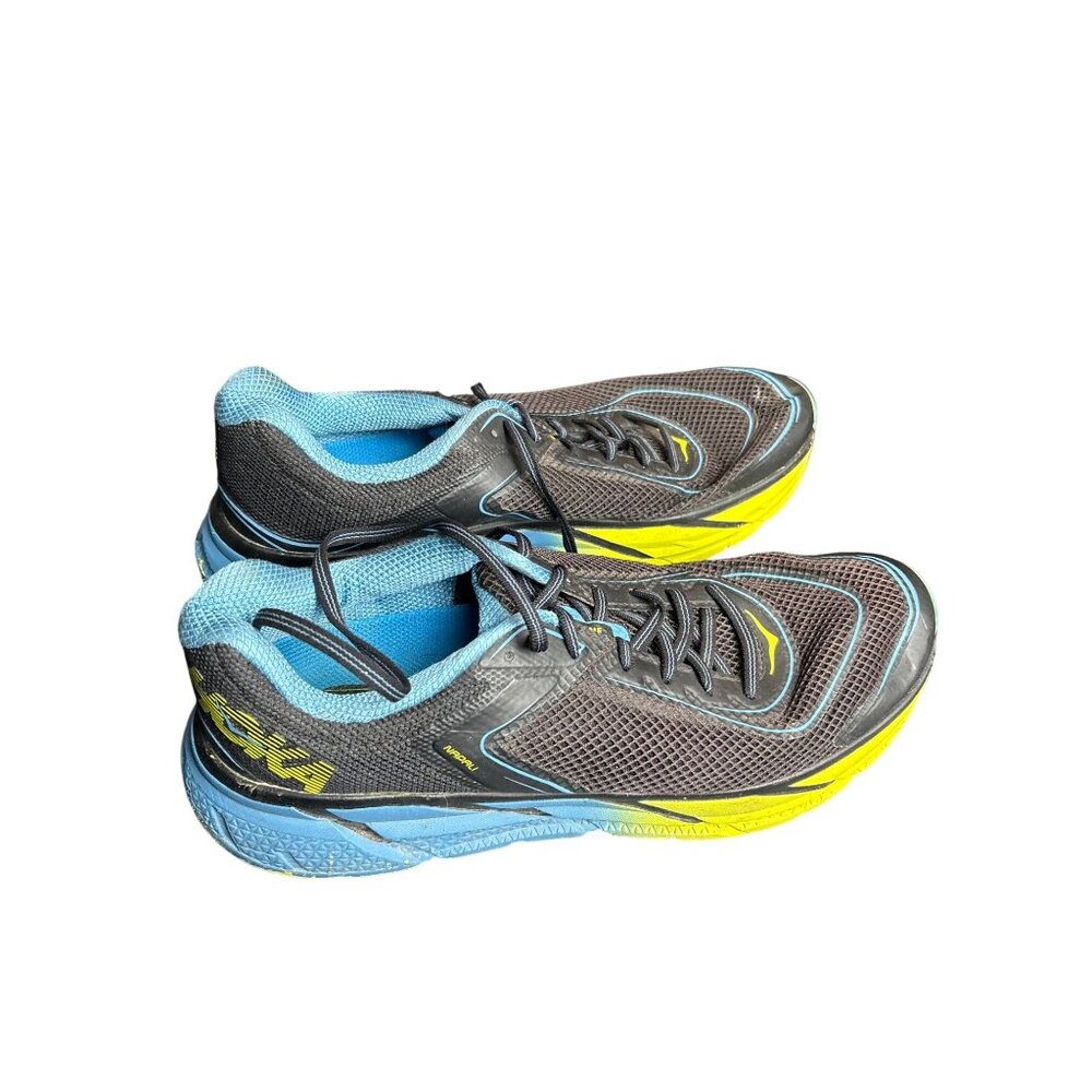 Hoka One M Napali One Mens Running Shoes Size 12 Blue & Yellow Mesh - Picture 2 of 10